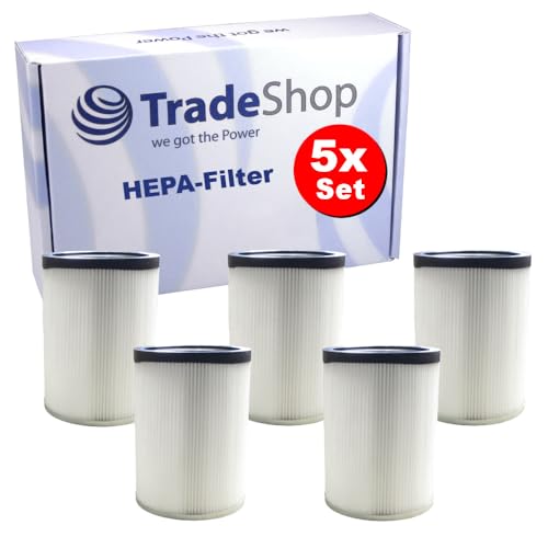5x Trade-Shop HEPA Zylinder-Filter Luftfilter kompatibel mit Kärcher NT 50/1 NT 70/1 NT 70/2 NT 70/3 Me NT 90/2 Me Nass- und Trockensauger von Trade-Shop