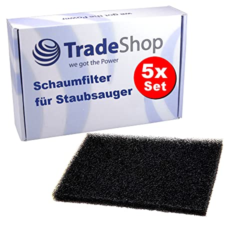 5x Trade-Shop Schaumfilter/Motorschutzfilter kompatibel mit Progress DIAMANT 221.0, 221.1, 226.0, 410.0, 610, 610.2, 710, 800, 800.2, 800.5, 200.0 von Trade-Shop