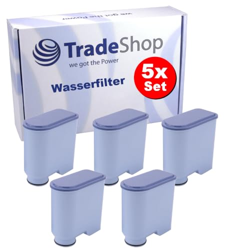 5x Trade-Shop Wasserfilter kompatibel mit Philips Saeco HD8927 HD8975 HD8977 HD8978 HD8858 HD8859 HD8323 HD8325 HD8768 HD8769 HD8777 HD8778 HD8779 von Trade-Shop