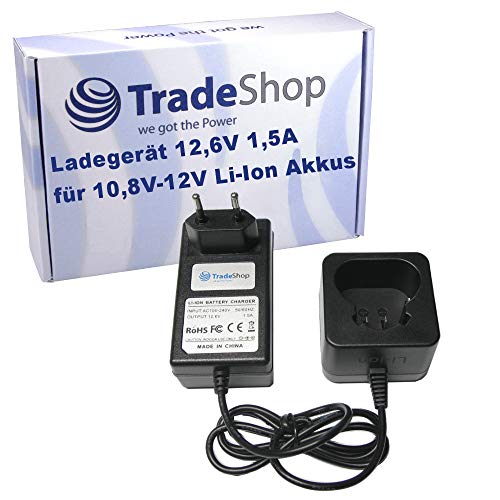Akku Ladegerät für verschiedene Worx 10,8V/12V Li-Ion Akkus (wie WA3503 WA3509 RW9300 WX382 WX540) / Netzteil, Ladestation von Trade-Shop