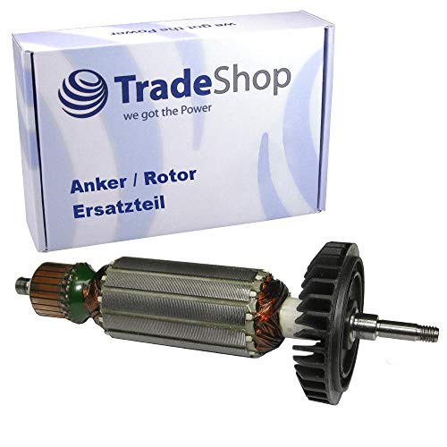 Anker/Rotor/Motor Ersatzteil/Läufer/Kollektor/Polpaket mit Lüfter ersetzt Makita 515613-9 für Winkelschleifer 9556-NB 9557-NB 9557-HN von Trade-Shop