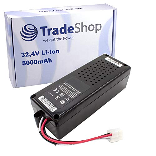 Hochleistungs Li-Ion Akku für Bosch Indego Rasenmäher-Roboter (Indego 800 850 1000 1300 1999 3600 10C 13C) zum Austausch / 32,4V / 5000mAh von Trade-Shop