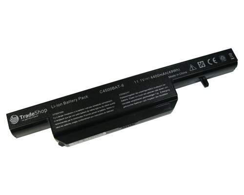 Hochleistungs Li-Ion Qualitäts Akku 10,8V/11,1 4400mAh für Wortmann Terra Mobile 1509 1526 1527 1528 1547 1547p Clevo W245EUQ ersetzt C4500BAT-6 6-87-C480S-4G4B 6-87-C480S-4P42 6-87-E412S-4D7A 6-87-E412S-4Y4 6-87-W24ES-4W4 6-87-c480s-4g41 von Trade-Shop
