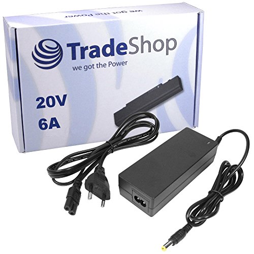 Notebook Laptop Netzteil Ladegerät Ladekabel Adapter 20V 6A 120W inkl. Stromkabel für Acer TravelMate 1606 1610 1620 1660 1670 1680 2100 2200 2500 2600 2700 3000 250-P 250-PE 252-ELC 252-ELCI 252-PE von Trade-Shop