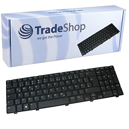 Original QWERTZ Tastatur Deutsch mit schwarzem Rahmen für Dell Inspiron Cn-0M6W72-65890-4CJ-A07M-A00 CN-0YH3FC-65890-2CM-51JR-A00 M6W72 M6W72-LW MP-12F8 NSK-LA0SC (Deutsches Tastaturlayout) von Trade-Shop