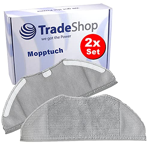 Trade-Shop 2X Ersatz Mikrofaser Mopptuch Wischopp Wischtuch Reinigungstuch für Xiaomi Mijia G1 MJSTG1 Mi Robot/Saugroboter Staubsauger von Trade-Shop