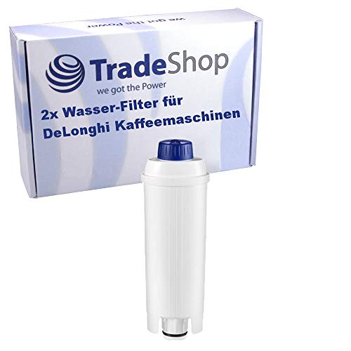 Trade-Shop 2X Wasser-Filter für DeLonghi ECAM 45.766.B 45.766.W 21.110.B 21.110.W 22.110.B 21.116.B 21.116.SB 21.117.B 21.117.SB 22.110.SB/Filterpatrone von Trade-Shop