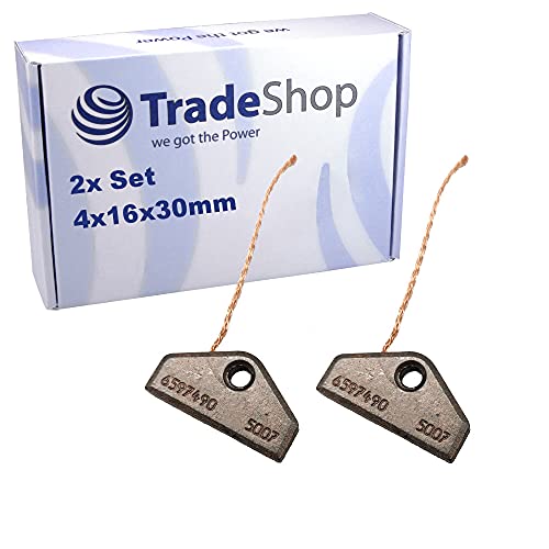 Trade-Shop 2x Motorkohlen Kohlebürsten 4x16x30mm für Miele T4123 T4124C TT4125C T4127C T4128C T4262C T4263C T4267C T4205C T4221C T4223C T4224C T4225C von Trade-Shop