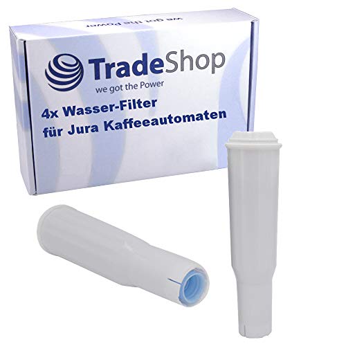 Trade-Shop 4X Wasserfilter Filter-Patrone für Jura Impressa E5 E10 E20 E25 E30 E40 E45 E50 E55 E60 E65 E70 E74 E75 E80 E85 von Trade-Shop