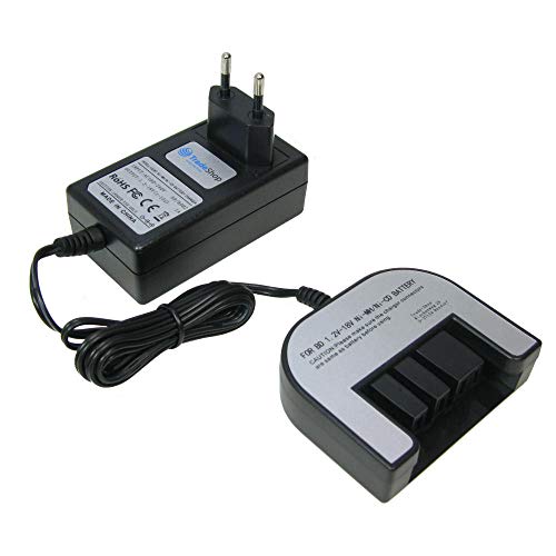 Trade-Shop Akku Ladegerät (1,2V-18V) Ladestation Schnellladegerät für Black & Decker EPC18CAK EPC18K2 EPL188KB FS146F4 FS188F4 FSD142 GC1440 GC818 GCO18SFB GKC1000L GKC1817 GKC1817L von Trade-Shop