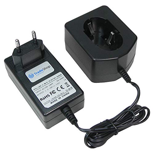 Trade-Shop Akku Ladegerät (1,2V-18V) Ladestation für Hitachi EB1222HL 320.686 EB1226HL 323.226 EB1230H 318.370 EB1230HL 320.388 EB1233X EB12S 315.754 322.629 EB12B 310.378 EB12M 320.380 von Trade-Shop