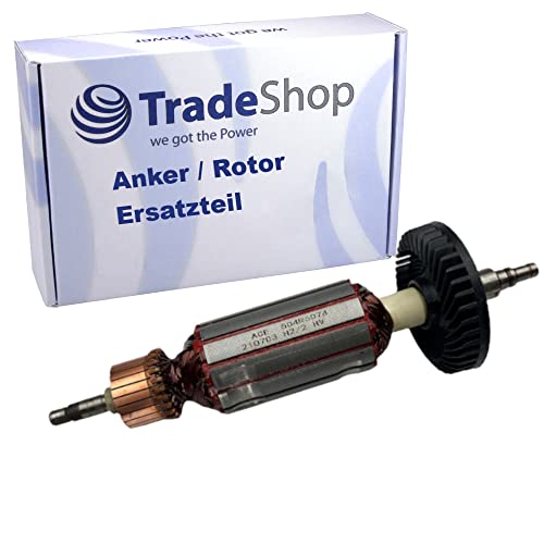 Trade-Shop Anker/Rotor/Läufer/Kollektor Ersatzteil für Makita 9566 9566C 9566CR 9566CV 9566CVR SG1250 SG1251J ersetzt 515208-8 515613-9 von Trade-Shop