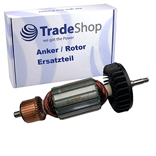 Trade-Shop Anker/Rotor/Läufer/Kollektor Ersatzteil für Makita GA 9040 GA 9040 S GA 9040 R GA9040 GA9040S GA9040R Winkelschleifer von Trade-Shop