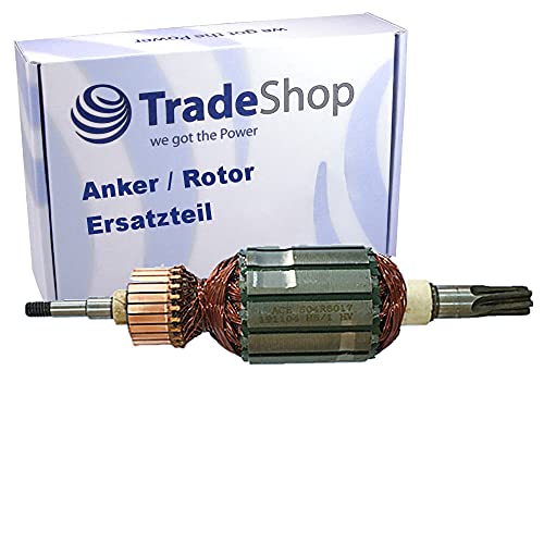 Trade-Shop Anker/Rotor/Motor Ersatzteil/Läufer/Kollektor/Polpaket für Makita Bohrhammer Kombihammer wie HR 4001 C ersetzt 513633-7 von Trade-Shop