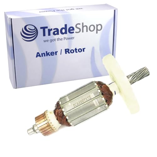 Trade-Shop Anker Rotor Motor Läufer Ersatzteil kompatibel mit Makita HM0810, HM0810B, HM0810T Bohrhammer Stemmhammer Meißelhammer ersetzt 516148-3 von Trade-Shop