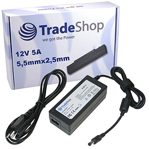 Trade-Shop Ersatz für Laptop Ladegerät FMI LCD Monitor All Kinds of Monitors GEM LCD Monitor GL-500A GL-556A Notebook Netzteil Ladekabel Adapter 12V 5A 60W inkl. Stromkabel Trade-Shop Ersatz für Laptop Ladegerät FMI LCD Monitor All Kinds of Monitors GEM LCD Monitor GL-500A GL-556A Notebook Netzteil Ladekabel Adapter 12V 5A 60W inkl. Stromkabel von Trade-Shop