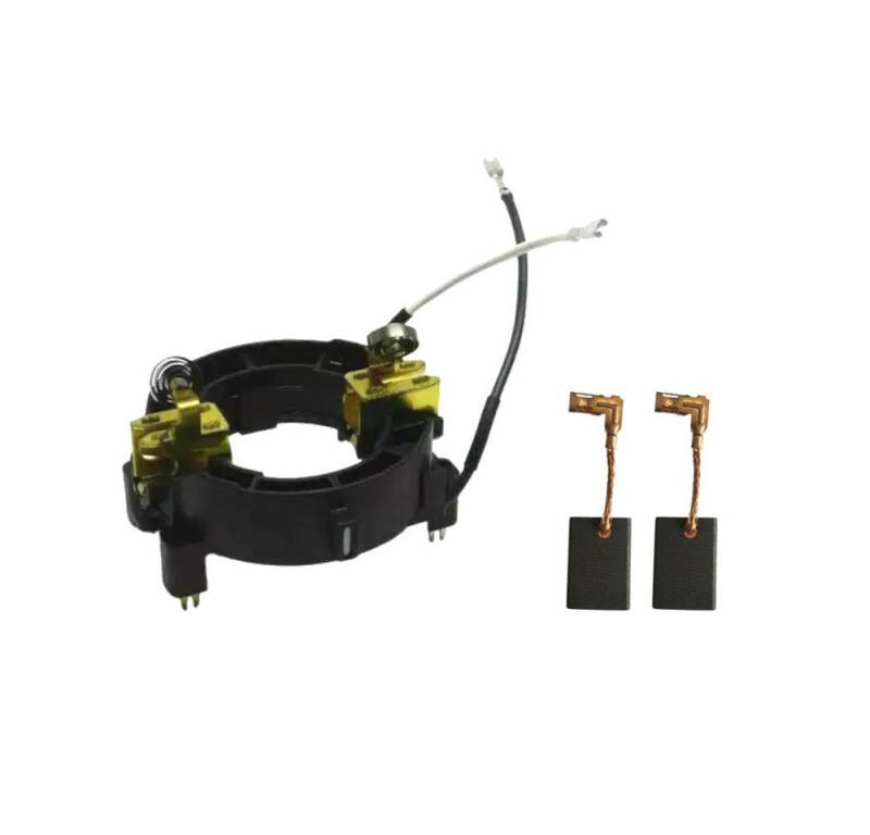 Trade-Shop Ersatzbürste 2x mit Motorkohlen-Halter passend für Makita HR2630T, 638655-7, 5mm x 11mm x 16m Motorkohlen Kohlebürsten, Maße des Halters: ca. 65 x 65 x 50mm - Geeignet für Bohrhammer von Trade-Shop