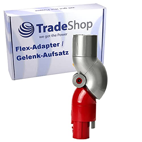 Trade-Shop Flex-Adapter Schnellauslöse-Adapter 90 Grad Saugrohrwinkel kompatibel mit Dyson V7 V8 V10 V11 V15 ersetzt 970790-01 / für tiefer gelegene Stellen von Trade-Shop
