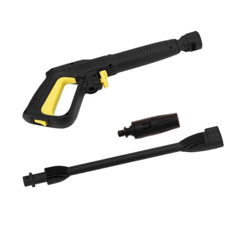 Trade-Shop Hochdruckpistole mit Lanze inkl. verstellbarer Sprühdüse, passend für Kärcher K2, K3, K3, K4, K5, K6, K7 Hochdruckreiniger, mit Bajonettanschluss / Sprühdüse zur Regulierung des Strahls von Trade-Shop