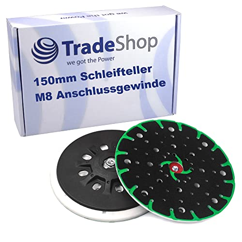 Trade-Shop Klett Schleifteller/Stützteller weich 150mm kompatibel mit Festool ETS 150/3 EQ, ETS 150/5 EQ, ETS EC 150/3 EQ, ETS EC 150/5 EQ, WTS 150/7 von Trade-Shop