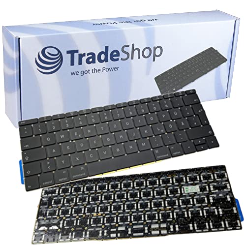 Trade-Shop Laptop Notebook Tastatur Deutsch QWERTZ Schwarz kompatibel mit Apple MacBook Pro 13" Retina A1708 (2016, 2017) / mit Backlight von Trade-Shop