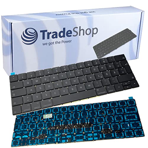 Trade-Shop Laptop Notebook Tastatur Keyboard Deutsch QWERTZ kompatibel mit Apple MacBook Pro 15" Retina A1707 / mit Backlight, ohne Rahmen von Trade-Shop
