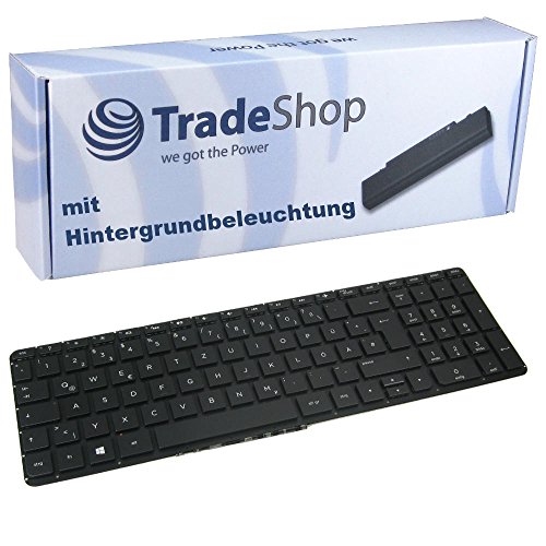 Trade-Shop Laptop-Tastatur/Notebook Keyboard Ersatz Austausch Deutsch QWERTZ mit Hintergrundbeleuchtung Backlit für HP Pavilion 15-P K0X46EA K8M95EA L0N01EA L0Y40EA L9N59EA L5D74EA von Trade-Shop