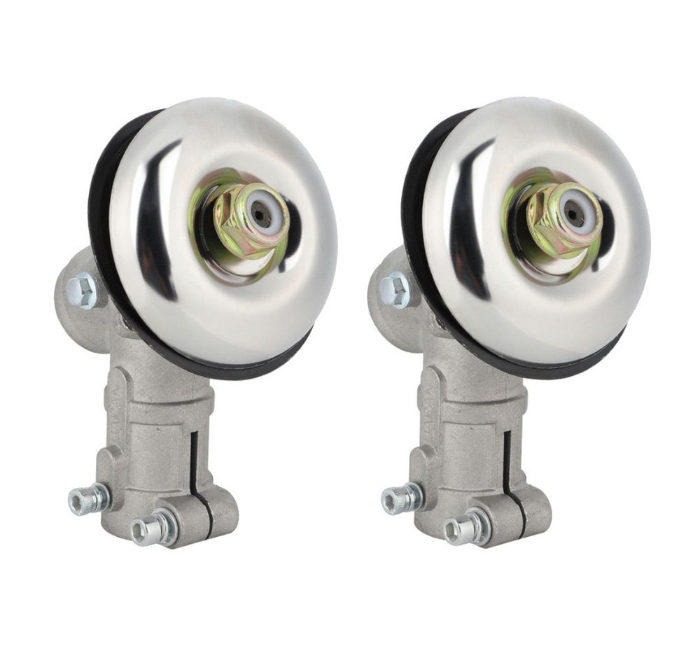 Trade-Shop Motorsensenmesser Getriebekopf 2x passend für Motorsense Freischneider mit 26mm Rohr (2-St), Gewinde: M10 x 1,25 (links), Ausführung: 7-Zahn Antriebswelle von Trade-Shop