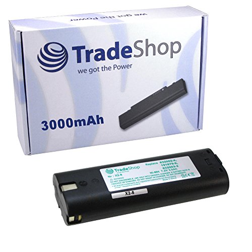 Trade-Shop Ni-MH Akku 7,2V 3000mAh kompatibel mit Makita 192695-4 3700DW 6010DL 6012D 6015DWE 6071DW 6072D 6072DL 6072DWK 6710D von Trade-Shop