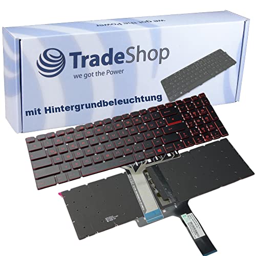Trade-Shop Original Laptop Notebook Tastatur Keyboard Deutsch QWERTZ für MSI PE60 PE62 PE70 GP62 WS70 WS72 / mit red Backlight von Trade-Shop