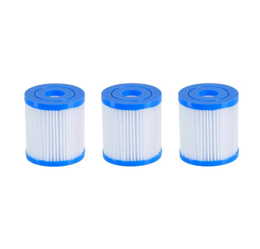 Trade-Shop Pool-Filterkartusche Poolfilter 3x passend für Bestway Flowclear 58381 58145 58093 Größe 1, Zubehör für Bestway 58093 (Größe 1) Intex 59904 E (Typ E), Filterpatrone / Kartuschenfilter / Lamellenfilter / Ersatzfilter von Trade-Shop
