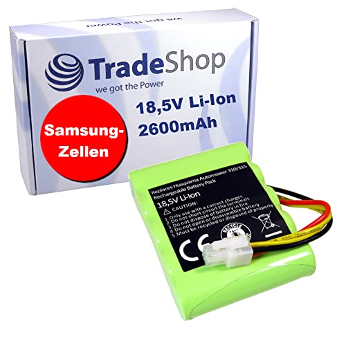 Trade-Shop Premium Li-Ion Akku 18,5V / 2600mAh kompatibel mit Gardena R100Li, R130Li, R160Li (2016, 2017, 2018), Sileno, Sileno+ / Rasenroboter Mähroboter von Trade-Shop