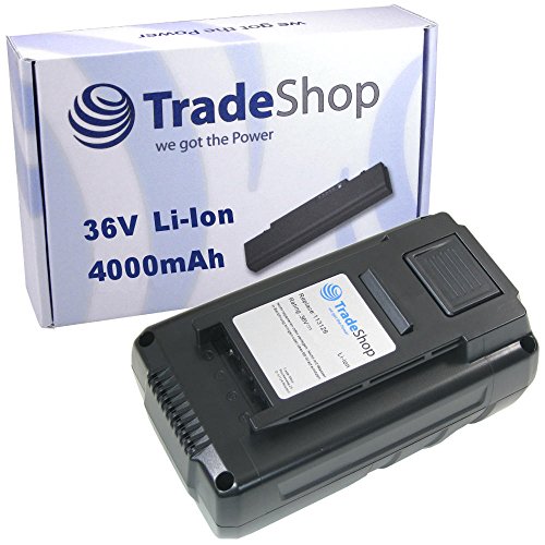 Trade-Shop Premium Li-Ion Akku 36V / 4000mAh / 144Wh kompatibel mit Al-Ko LBV 4090 Akku-Laubsauger Moweo 46.5 Li SP Akku-Rasenmäher von Trade-Shop