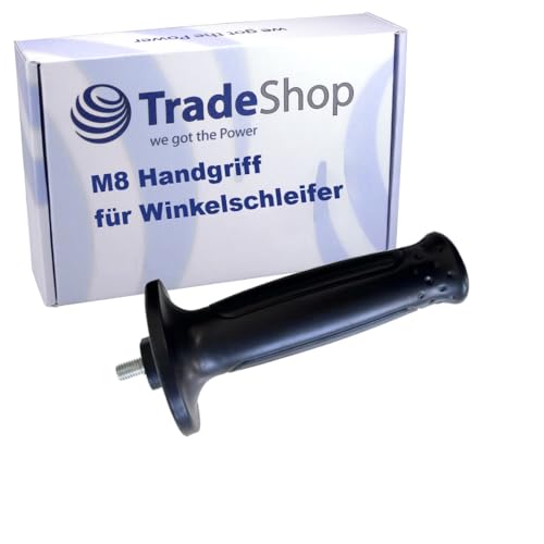 Trade-Shop Profi Soft Hart Gummi Handgriff M8 mit Vibrationsdämpfung kompatibel mit Bosch, kompatibel mit Fein, kompatibel mit Metabo Winkelschleifer von Trade-Shop