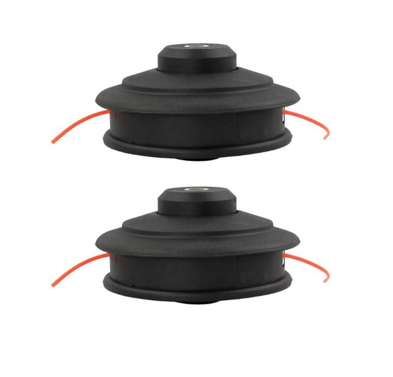 Trade-Shop Rasentrimmer-Ersatzspule Fadenkopf 2x passend für Echo SRM-2100 SRM-2100SB SRM-2110 SRM-2400, 4.50 m Fadenlänge, (2-St), mit Tippautomatik / M10 x 1,25mm Linksgewinde / Nylon Doppelfaden von Trade-Shop