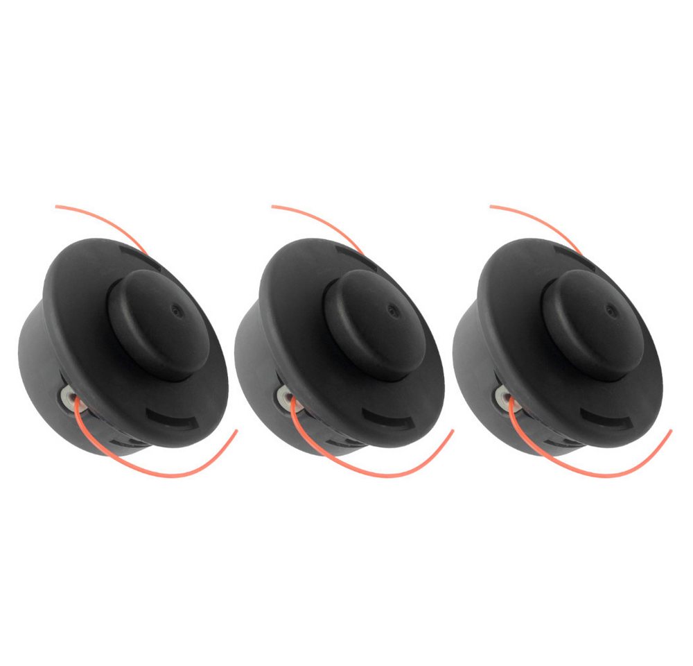 Trade-Shop Rasentrimmer-Ersatzspule Mähkopf 3x passend für Stihl FS160 FS180 FS220 FS280 FS290 FS300 FS310, (3-St), Nylon Doppelfaden / M12 x 1,5mm Linksgewinde / Ersatz für Motorsense von Trade-Shop