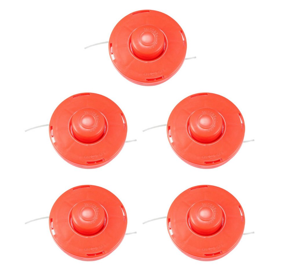 Trade-Shop Rasentrimmer-Ersatzspule Trimmerkopf 5x passend für EINHELL BG-BC 25 AS Benzin Freischneider, (5-St), Nylon Doppelfaden / Anschluss: M10 x 1,25mm Linksgewinde von Trade-Shop