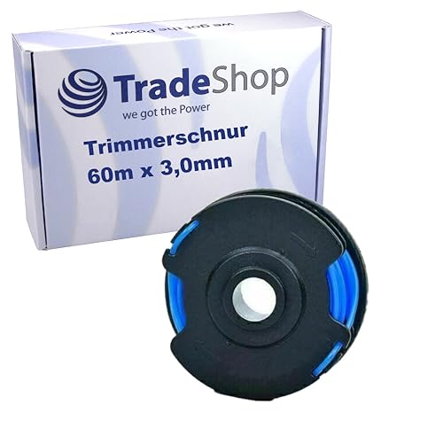 Trade-Shop Trimmerschnur Trimmerfaden Rundfaden 60m x 3mm kompatibel mit Stihl Dolmar Husqvarna Echo WeedEater Craftsman Rasentrimmer Motorsensen Trade-Shop Trimmerschnur Trimmerfaden Rundfaden 60m x 3mm kompatibel mit Stihl Dolmar Husqvarna Echo WeedEater Craftsman Rasentrimmer Motorsensen von Trade-Shop