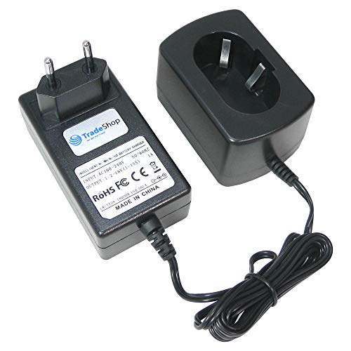 Trade-Shop Universal Akku Ladegerät (1,2V-18V) Ladestation Schnellladegerät für KLAUKE EK60UNV EK60VPFTPLUS EK60VPLUS ESG85PLUS RA5 RA4 RA3 kompatibel mit Einhell 91011 von Trade-Shop