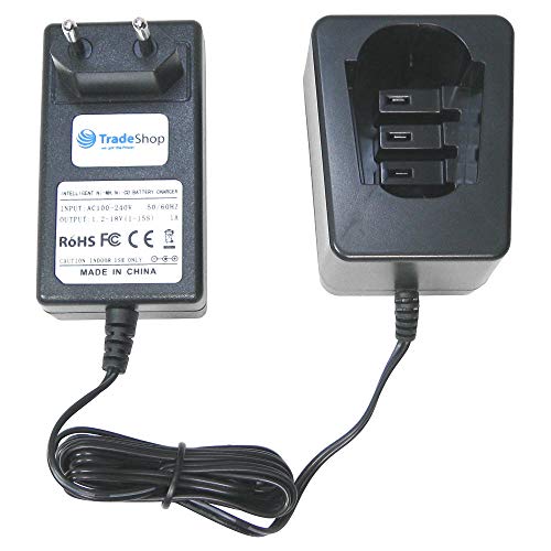 Trade-Shop Universal Akku Ladegerät (1,2V-18V) Ladestation Schnellladegerät für Metabo SBZ 14.4 Impuls BS 12 SP BSZ 12 BSZ 12 Impuls BSZ 12 Premium BZ 12 SP SSP 12 BS 9.6 BS9.6 von Trade-Shop