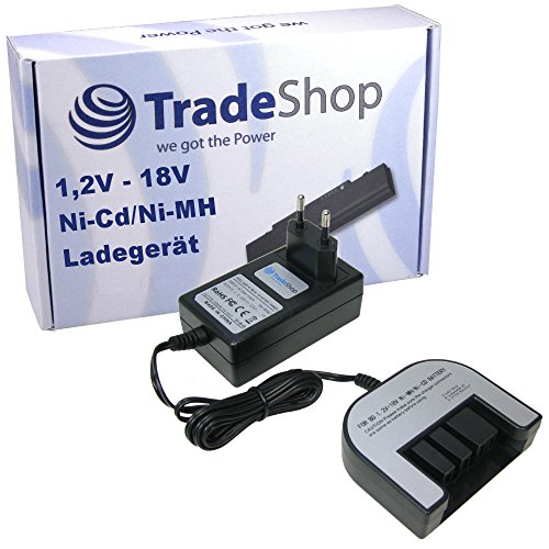 Trade-Shop Universal Akku Ladegerät (7,2V 9,6V 10,8V 12V 14,4V 15,6V 18V) Ladestation kompatibel mit Black & Decker Firestorm FS1202BN FS1202D FS12PS von Trade-Shop