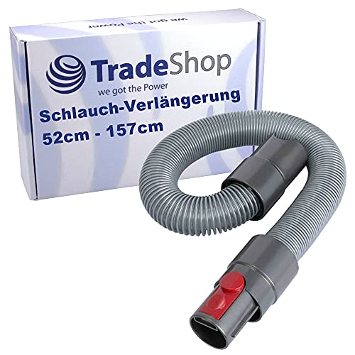 Trade-Shop Verlängerungs-Schlauch Saugschlauch Rohr Ersatz 52cm bis 157cm dehnbar für Dyson V7 V8 V10 V11 V12 V15 ersetzt 967764-01 / Staubsauger Akkusauger von Trade-Shop