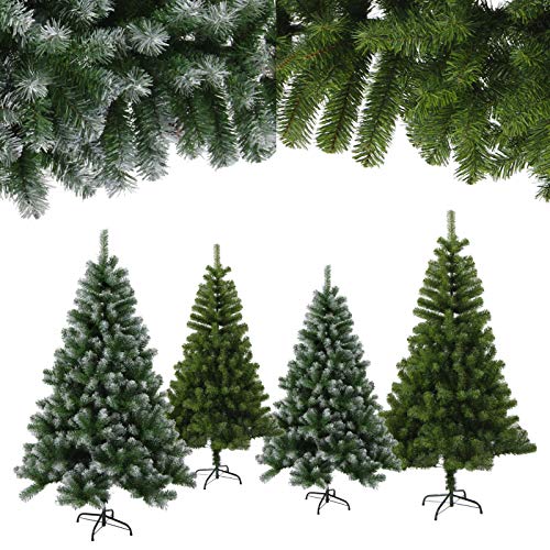 Trade-Shop künstlicher Weihnachtsbaum 90cm (Ø ca. 55 cm) mit 120 Spitzen und Schnellaufbau Klapp-System, schwer entflammbar, inkl. Plastik-Ständer von Trade-Shop