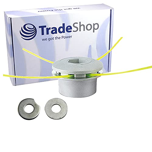 Universal Aluminium Trimmerkopf Spule Spulensatz Set mit Metalldichtungen Mähleinen für Rasenmäher Freischneider Motorsense von Trade-Shop