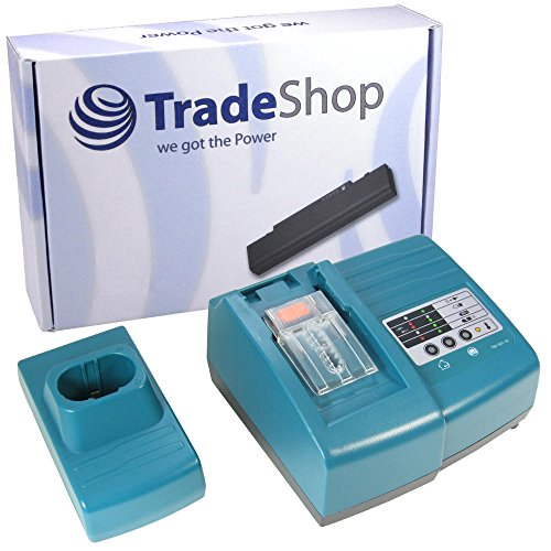 Universal Ni-MH Ni-Cd Li-Ion Akku Ladegerät 7,2V-18V Ladestation Schnellladegerät ersetzt Makita DC07SA DC1201 DC1209 DC1290 DC1410 DC1411 DC1413 DC1414 DC1414F DC1414T DC1439 DC1470 DC14SA DC14SC von Trade-Shop