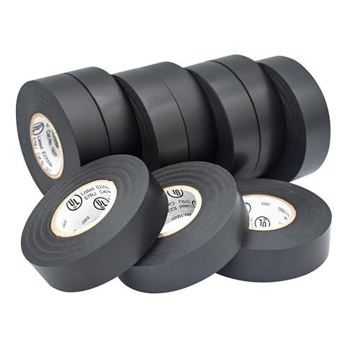 TradeGear Pvc General Purpose Isolierband, 10 Stück Mehrere Farben Schwarz TradeGear Pvc General Purpose Isolierband, 10 Stück Mehrere Farben Schwarz von TradeGear