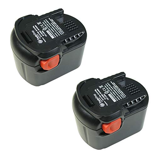 2x Hochleistungs Ni-MH Akku, 12V / 2000mAh ersetzt 0700980320, B-1215-R, B-1220-R, M-1230-R für B-1214-G B-1215-R B-1220-R BS12G BS12X BSB12G BSB12STX BSS12RW GBSAA12V M-1230-R von TradeShop