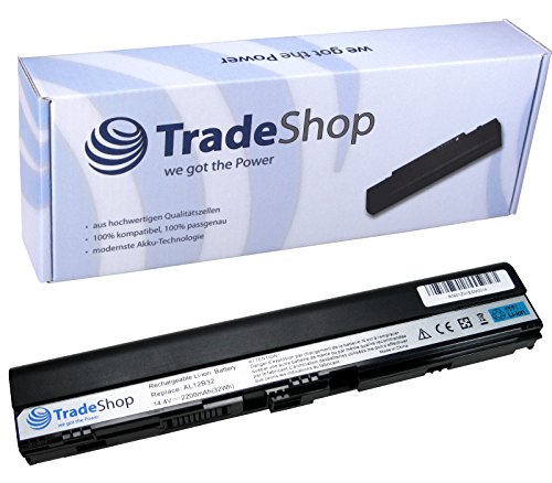 Hochleistungs Li-Ion Akku, 14,4V/14,8V / 2200mAh für Aspire One C710725 756 V5 V5-171 TravelMate B113 B113E B113M Chromebook C7 AC710 Gateway One ZX4260 ersetzt 4ICR17/65 AL12B31 AL12B32 AL12B72 AL12X32 KT.00403.004 KT.00407.002 von TradeShop