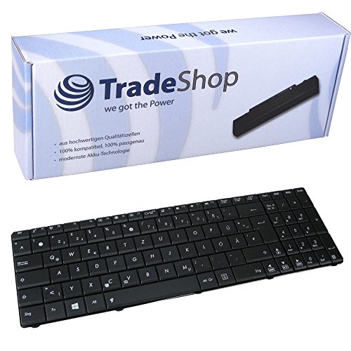 Laptop-Tastatur/Notebook Keyboard Ersatz Austausch Deutsch QWERTZ für Asus A53SV A53T A53TA A53U A53Z B53E B53F B53FA1B B53J B53JA1B B53S G51J G51Jx G51V G51VX G53JW G53SW (Deutsches Tastaturlayout) von TradeShop
