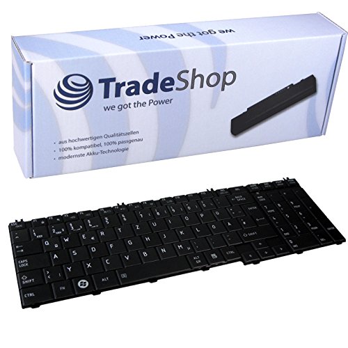 Laptop-Tastatur/Notebook Keyboard Ersatz Austausch Deutsch QWERTZ für Toshiba Satellite B350 C655 C655D C665 C675 L550 L655 L655D L660 L675D L755 L755D L770D L775D (Deutsches Tastaturlayout) von TradeShop